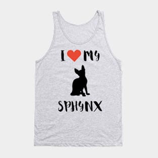 I Love My Sphynx Tank Top